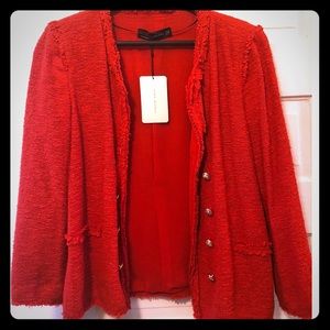 Zara women’s red blazer/jacket NWOT